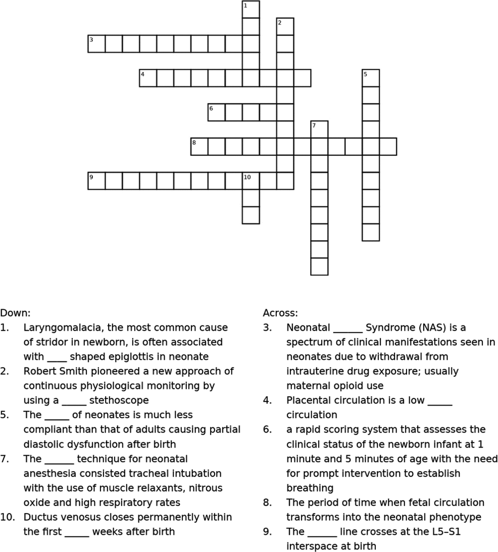 Neo Cryptic Decoding for the PG Crossword Journal of Neonatal